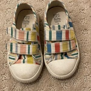 Zara baby striped sneakers.